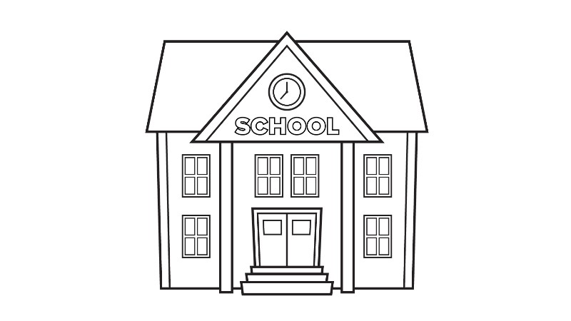 How to draw a school