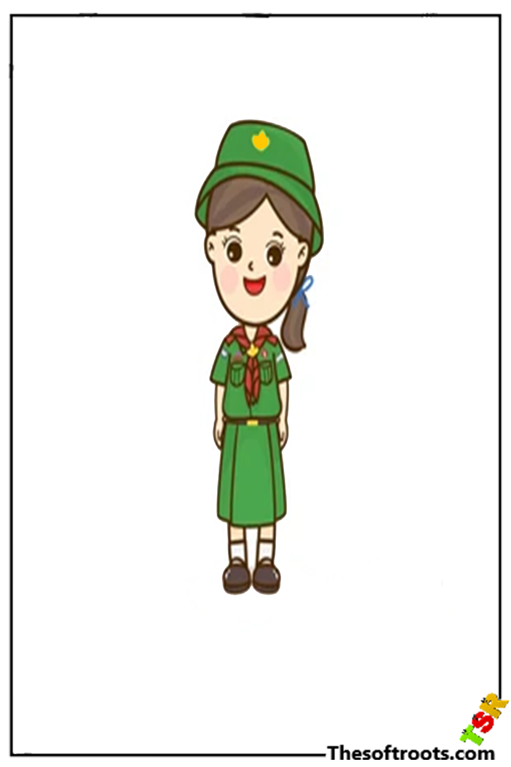 How to Draw Girl Scout Drawing Step by Step
