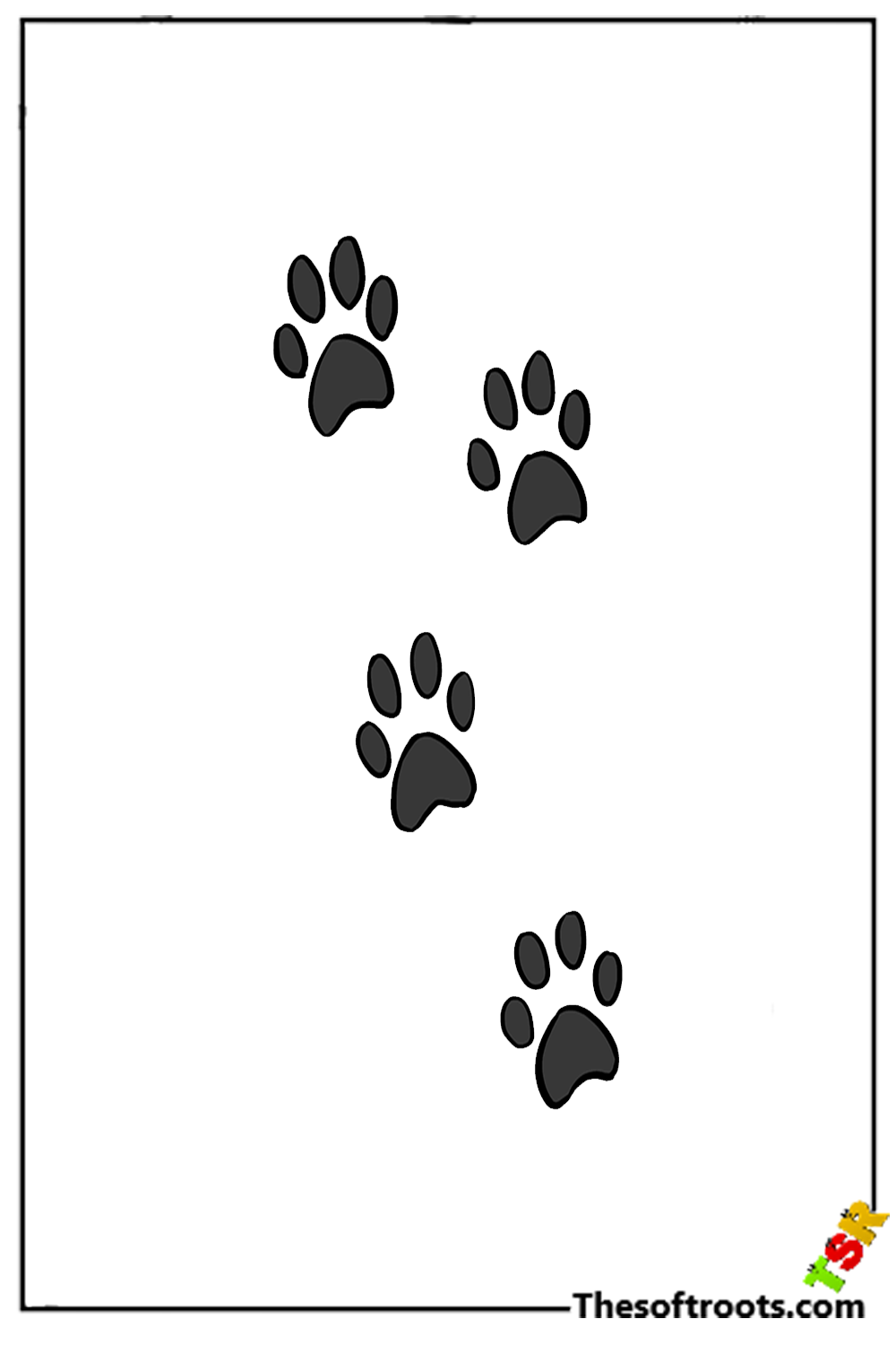 How to Draw Cat Paw Prints Drawing Step By Step