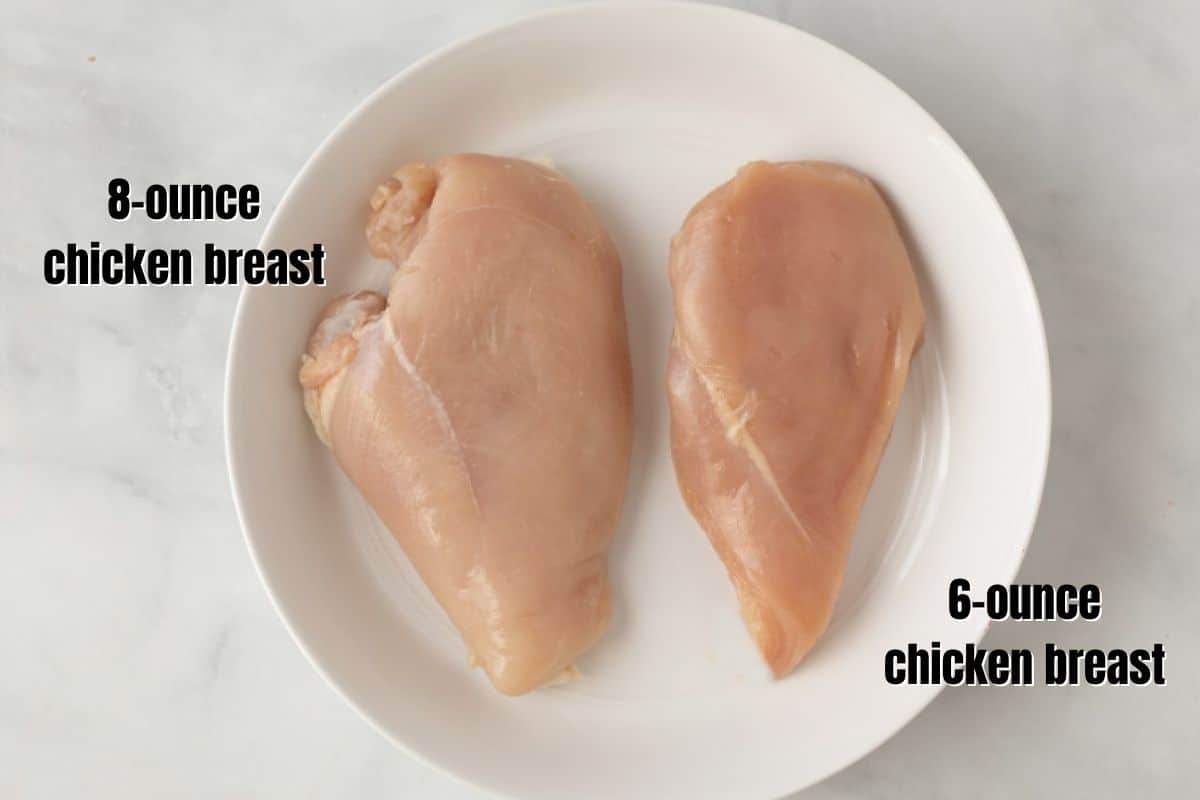 8 oz 3 oz chicken breast