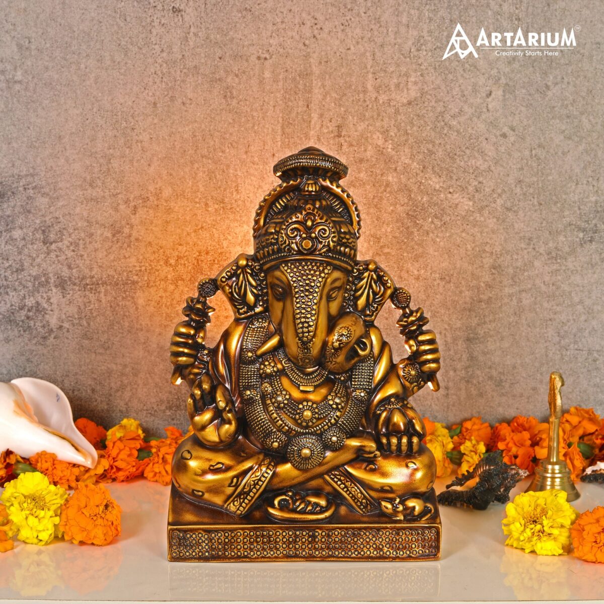 Invoking Divine Blessings: Unveiling the Vighnaharta Ganesha Idol at TheArtArium