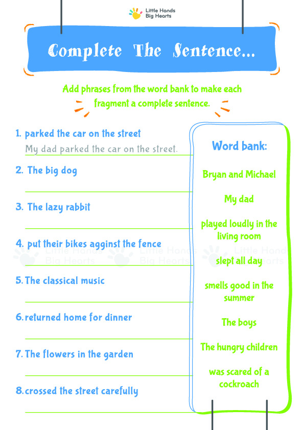 English worksheets for Kids