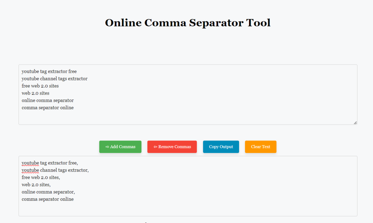 online comma separator
