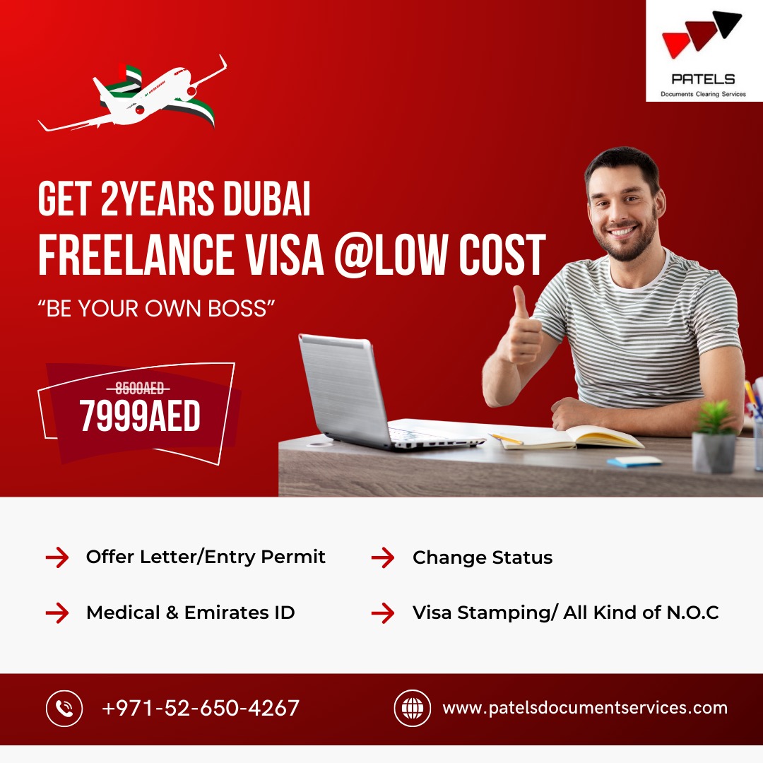 Work anywhere at anytime with 2years Dubai Freelance Visa