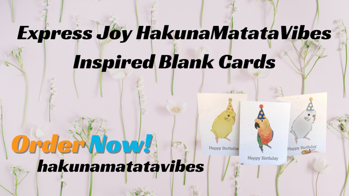 Express Joy HakunaMatataVibes Inspired Blank Cards