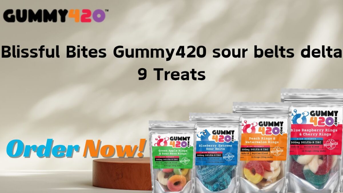 Blissful Bites Gummy420 sour belts delta 9 Treats