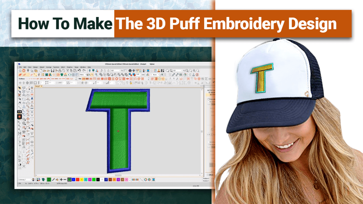 How to make the 3D puff embroidery design