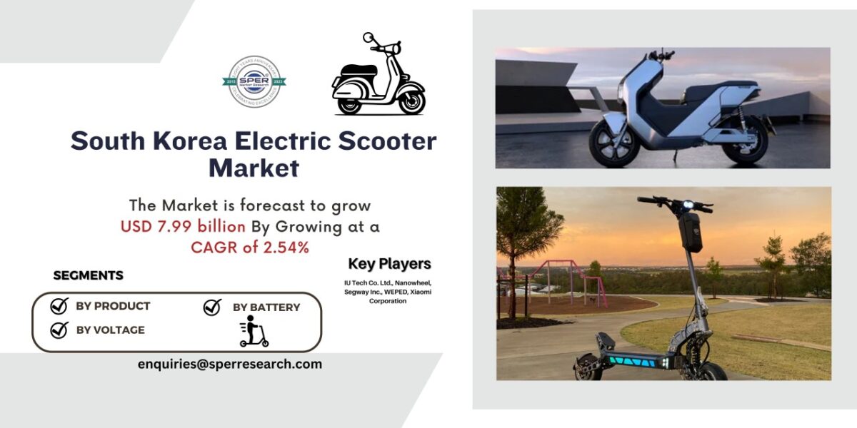 South Korea E-Scooter Market Growth and Share, Upcoming Trends, Demand, Revenue, CAGR Status, Key Players, Business Challenges, Future Outlook 2033: SPER Market Research