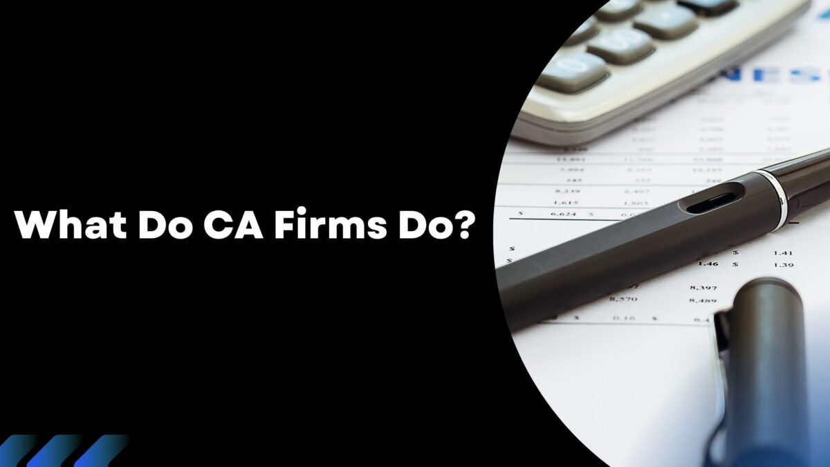 What do ca firms do? Read to understand in detail