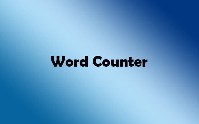 Online Word Counter Tool