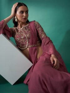 High-Low Blouse, saree blouse design, fancy saree blouse