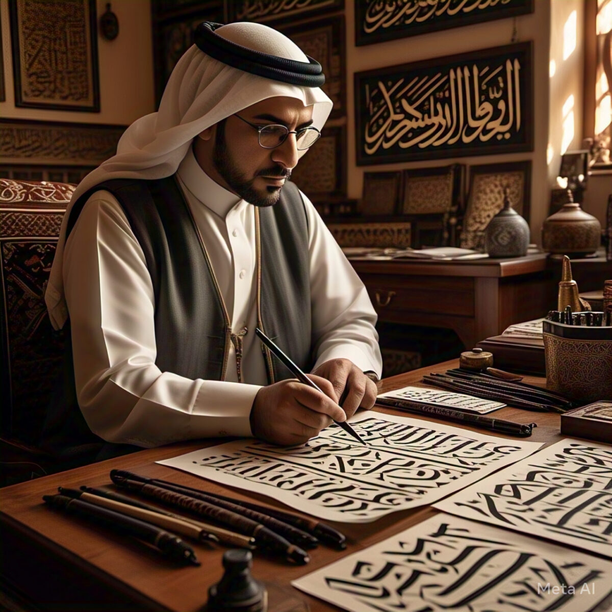 Arabic Calligraphy Artist in Dubai | Famous Arabic Calligraphy Artists
